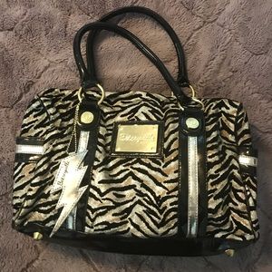 Betsey Johnson Glitter Tiger Print Handbag Purse